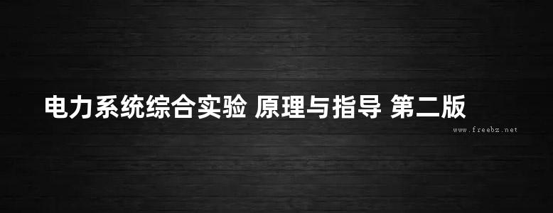 电力系统综合实验 原理与指导 第二版